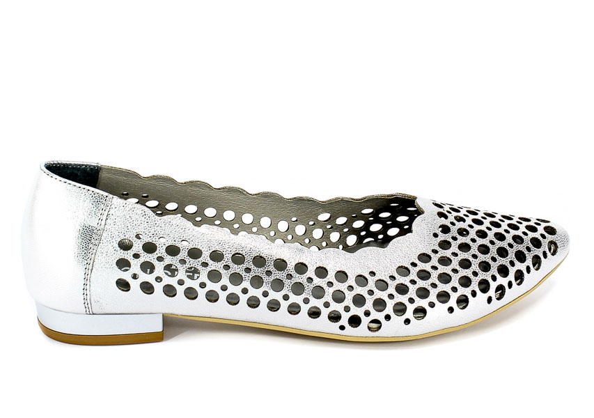 Baleriny Letnie Exquisite 1111/1 Grid.Srebr