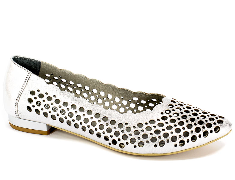 Baleriny Letnie Exquisite 1111/1 Grid.Srebr