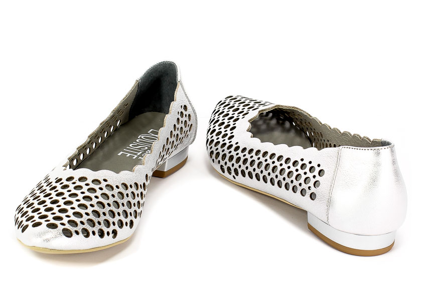 Baleriny Letnie Exquisite 1111/1 Grid.Srebr