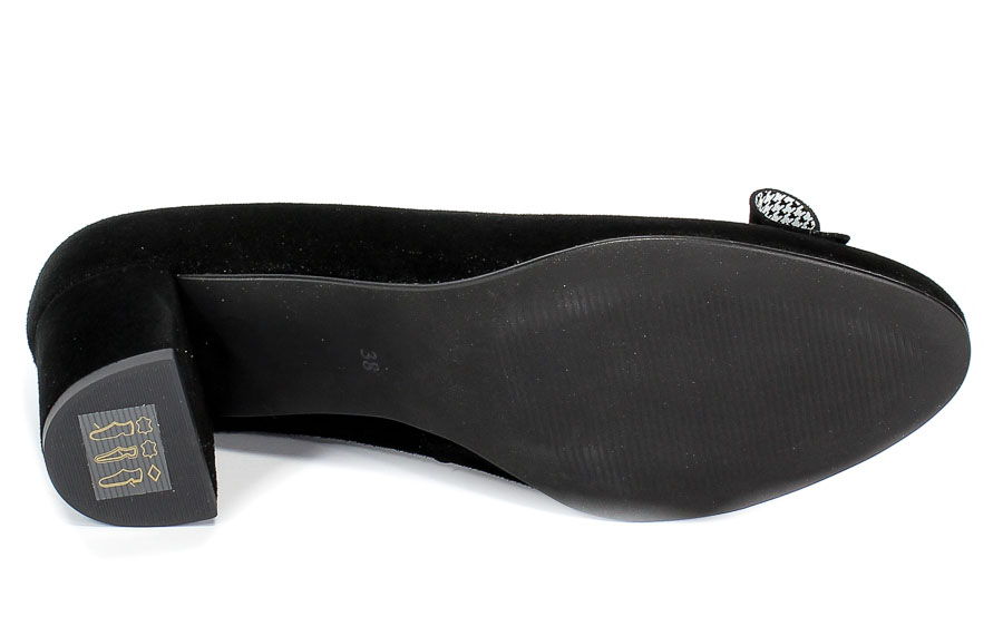 Czółenka Eksbut 29-5372-136/L56-1G Czarny Welur