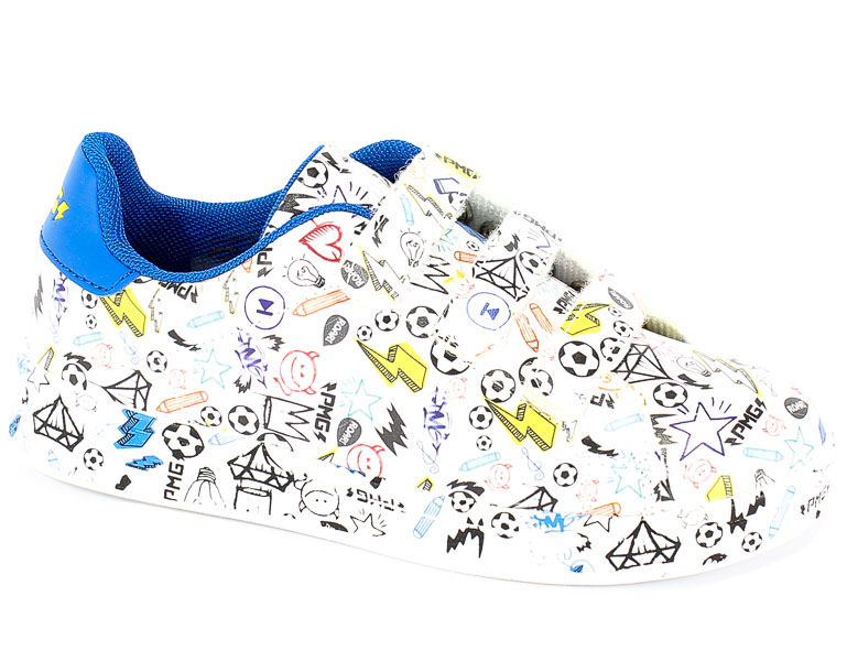 Półbuty Primigi 3452411 Nappa Pu Stampa/Bian r.28-39