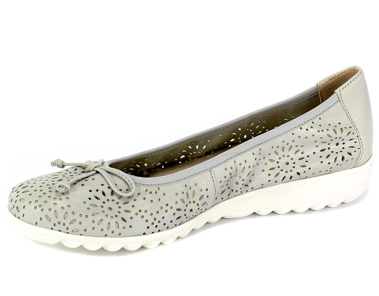 Baleriny Letnie Caprice 9-22551-22 214 Lt Grey Wax.Na