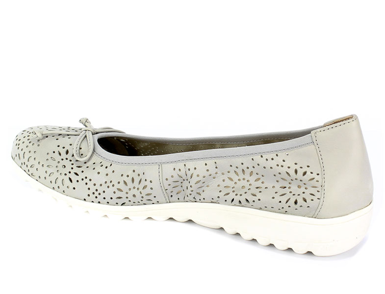 Baleriny Letnie Caprice 9-22551-22 214 Lt Grey Wax.Na