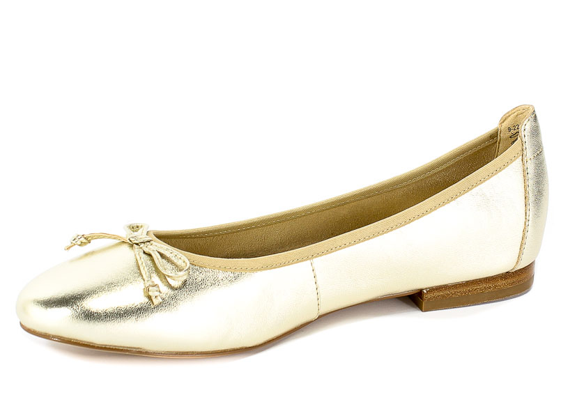 Baleriny Caprice 9-22102-22 978 Lt Gold Metal.