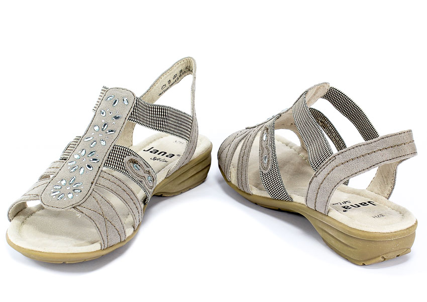 Sandały Jana 8-28163-22 347 Lt.Taupe