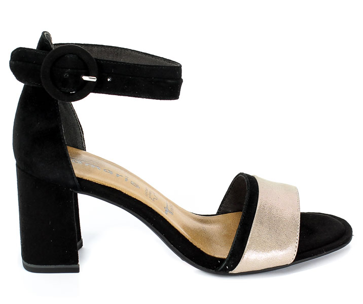Sandały Tamaris 1-28379-22 053 Black/Rose Met