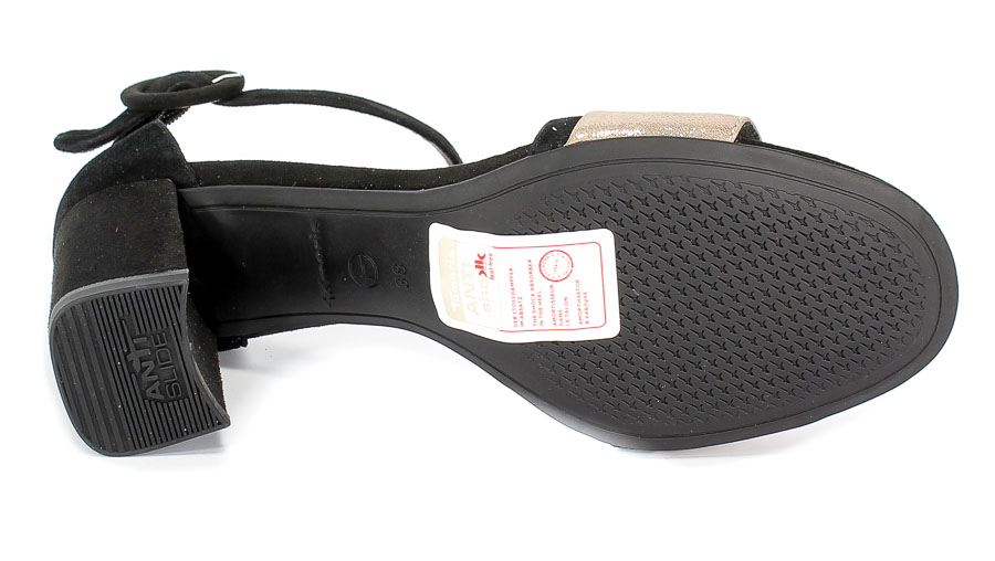 Sandały Tamaris 1-28379-22 053 Black/Rose Met