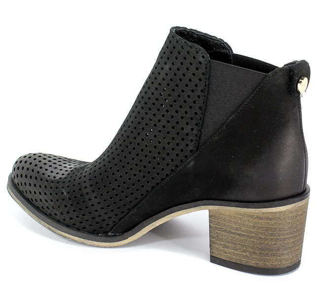 Botki Letnie Carinii B3983/N-360-000-000-861 Czarny