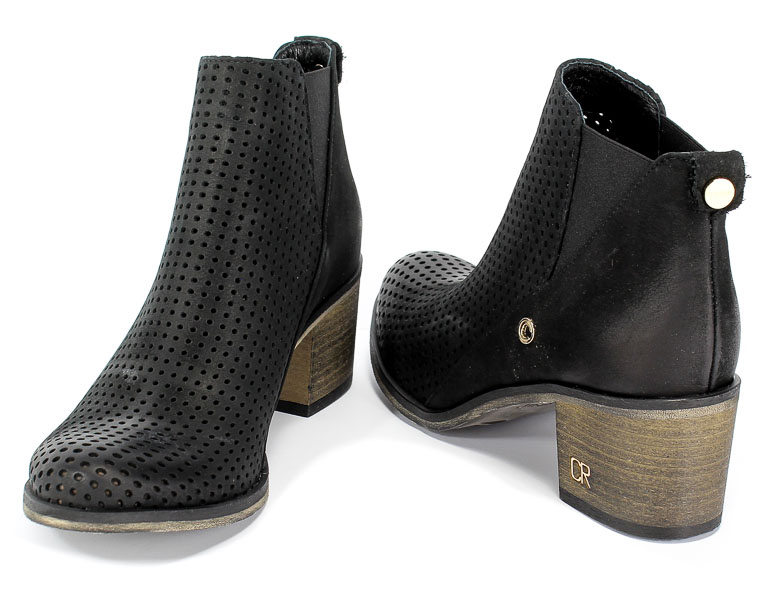 Botki Letnie Carinii B3983/N-360-000-000-861 Czarny