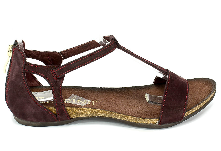 Sandały Carinii B3779NSW-M10-000-000-B02 Bordo