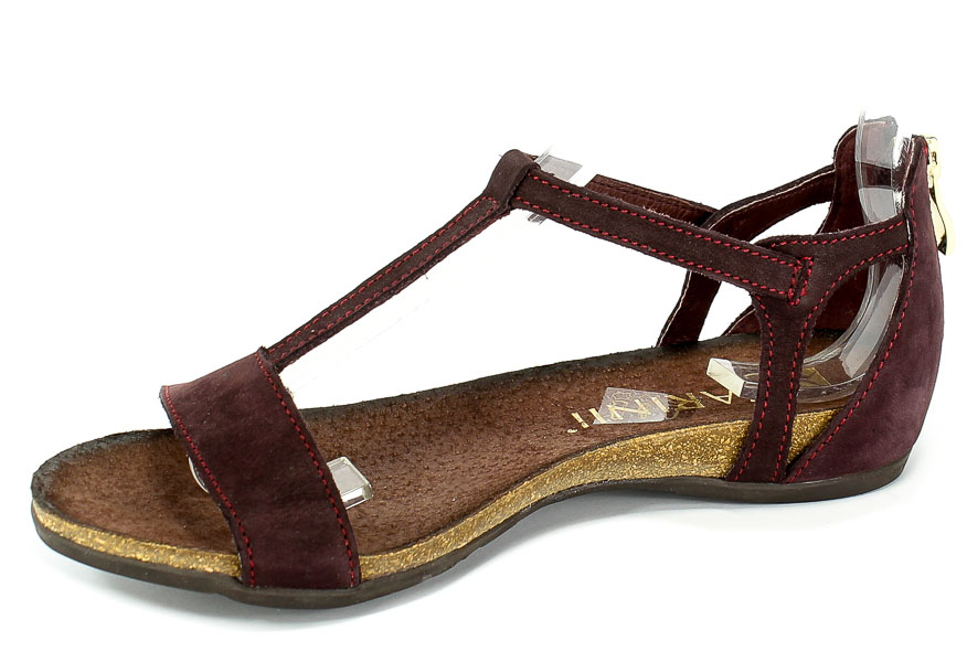 Sandały Carinii B3779NSW-M10-000-000-B02 Bordo