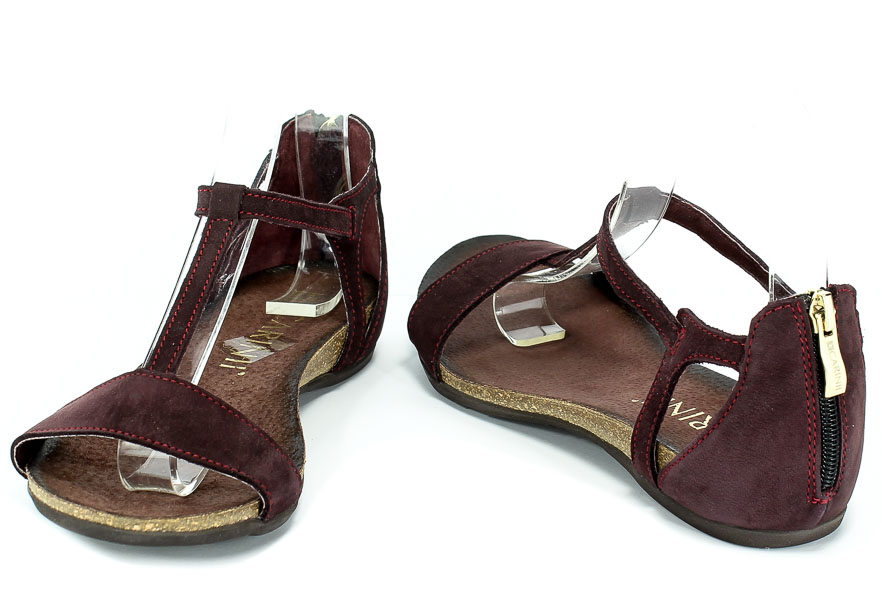 Sandały Carinii B3779NSW-M10-000-000-B02 Bordo