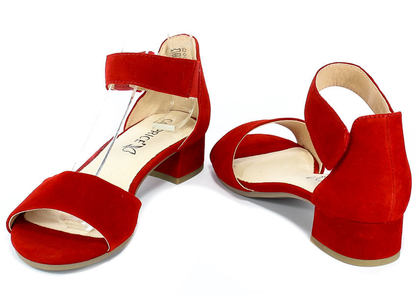 Sandały Caprice 9-28212-22 524 Red Suede