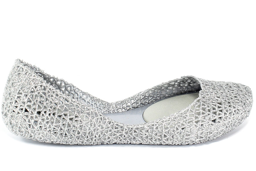 Baleriny Letnie Melissa 31512 50711 Silver Glitter