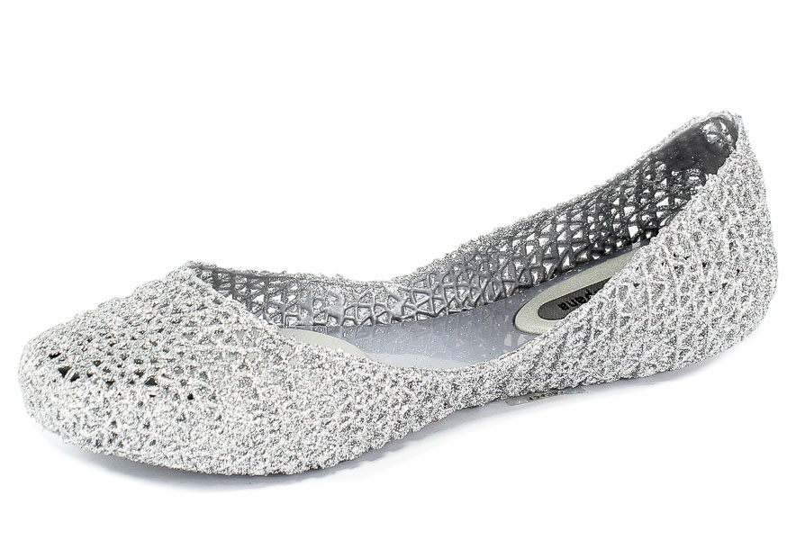 Baleriny Letnie Melissa 31512 50711 Silver Glitter