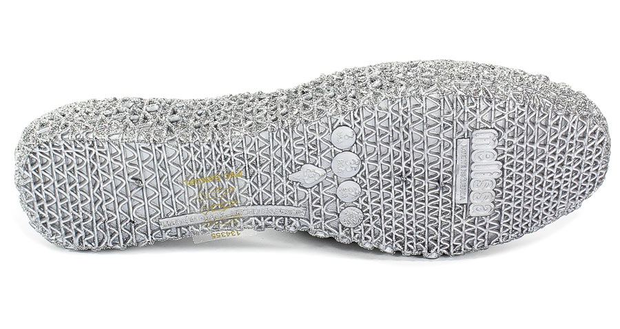 Baleriny Letnie Melissa 31512 50711 Silver Glitter