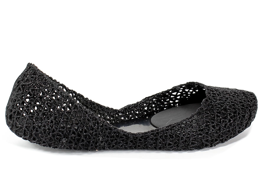 Baleriny Letnie Melissa 31512 52682 Black Glitter