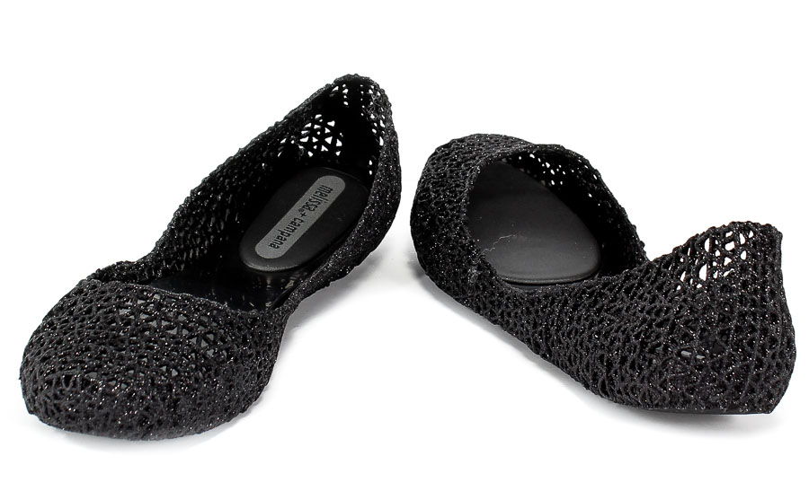 Baleriny Letnie Melissa 31512 52682 Black Glitter