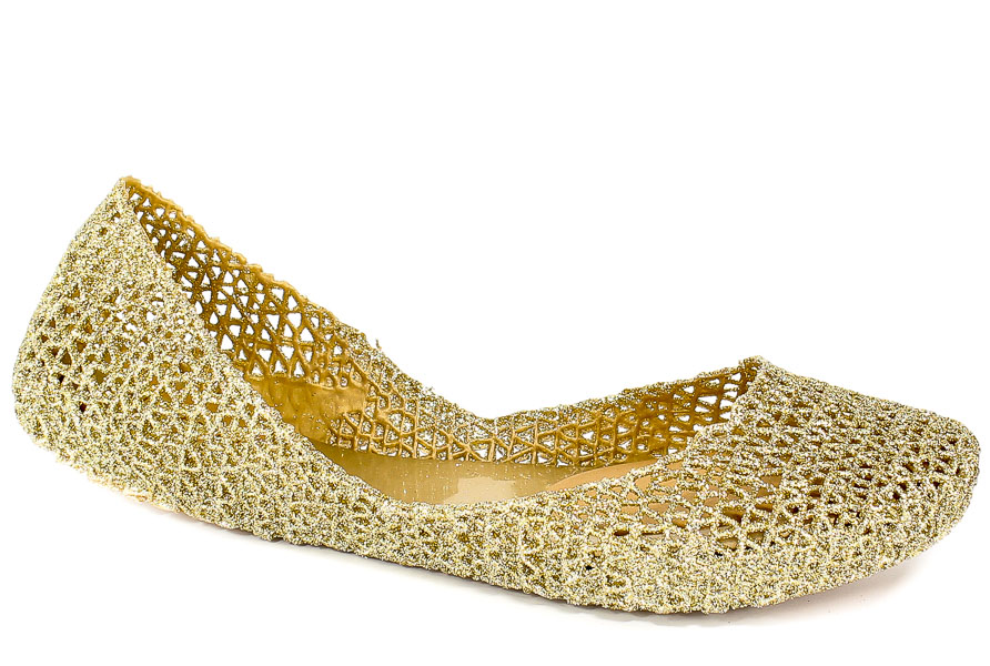 Baleriny Letnie Melissa 31512 50712 Gold Glitter