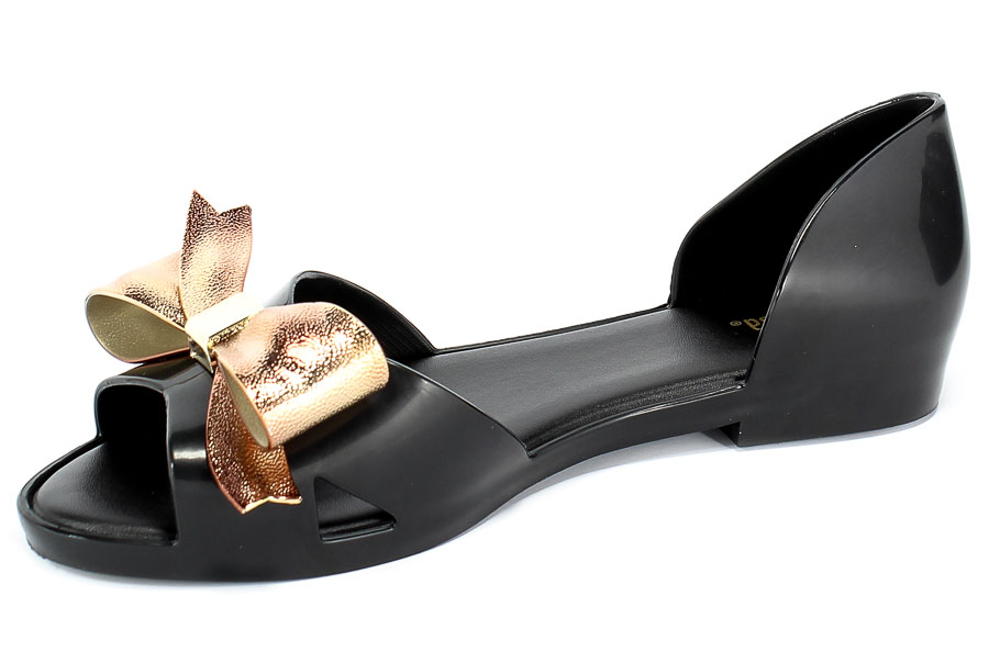 Baleriny Letnie Melissa 32574 50919 Black/Gold