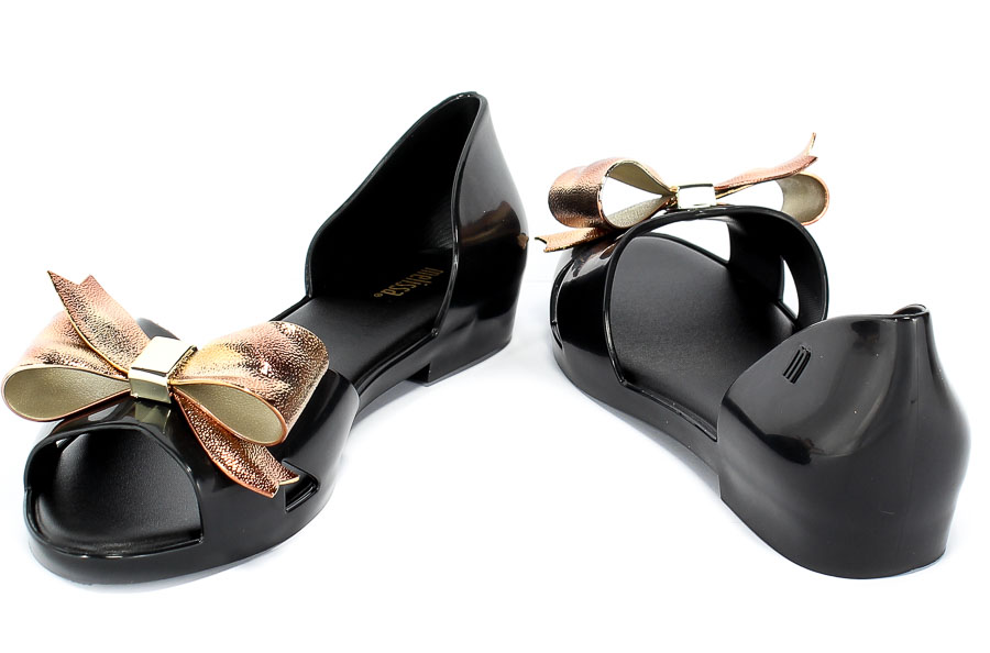Baleriny Letnie Melissa 32574 50919 Black/Gold