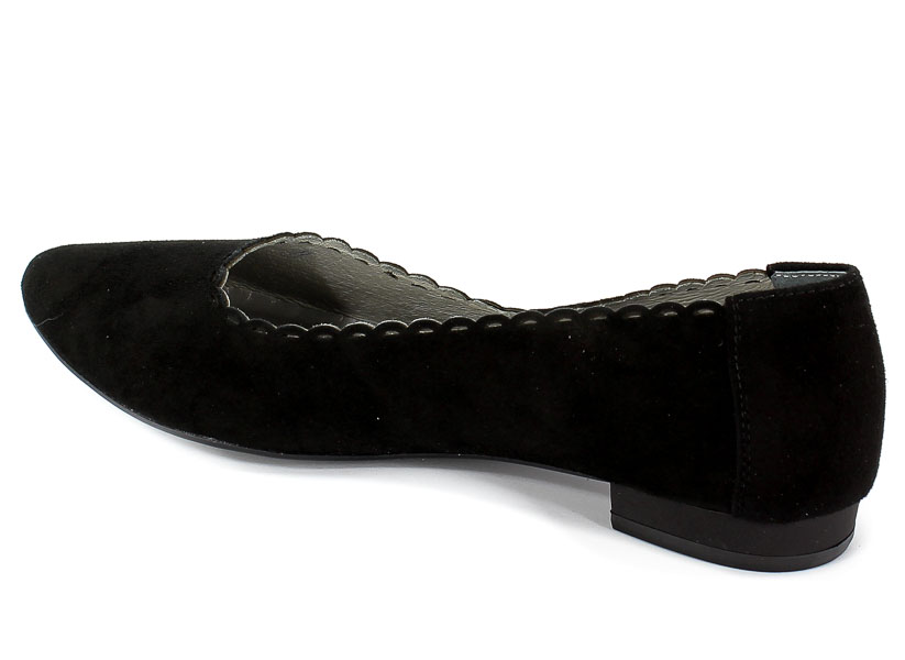 Baleriny Exquisite 1100/1 Czarny Zamsz