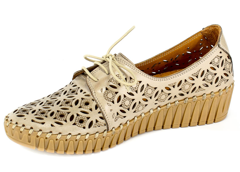 Półbuty Letnie Manitu 840786 Taupe
