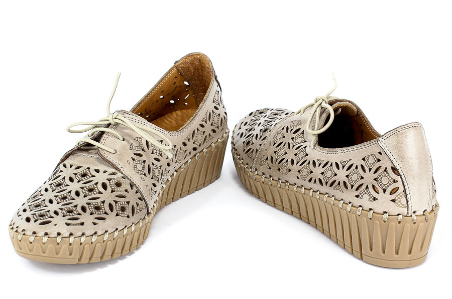 Półbuty Letnie Manitu 840786 Taupe