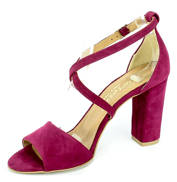 Sandały Cortesini 02284 Bordo/Zamsz