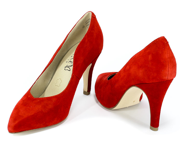 Czółenka Caprice 9-22406-22 524 Red Suede