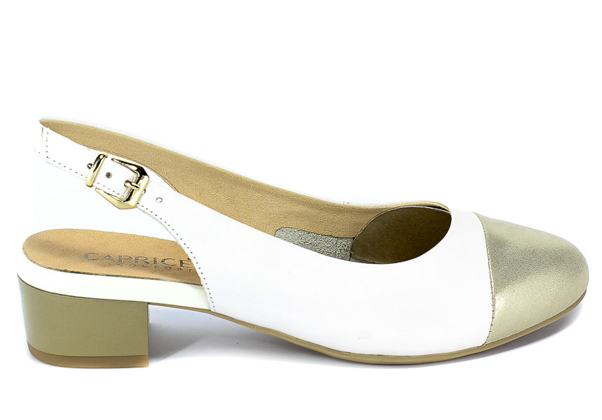 Sandały Caprice 9-29502-22 190 White/Lt Gold