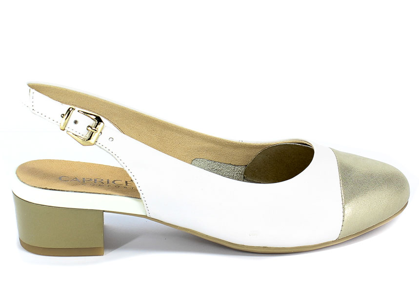 Sandały Caprice 9-29502-22 190 White/Lt Gold