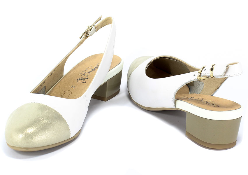 Sandały Caprice 9-29502-22 190 White/Lt Gold