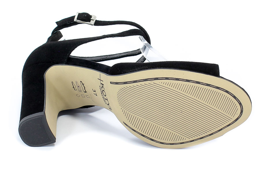 Sandały Kotyl 5915 Czarny Zamsz