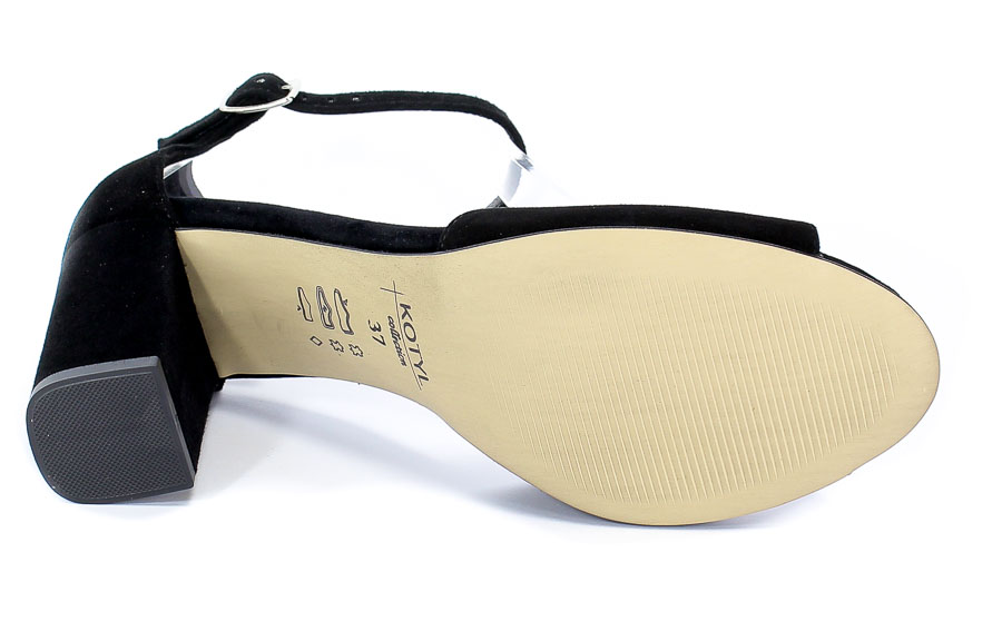 Sandały Kotyl 4331 Czarny Zamsz