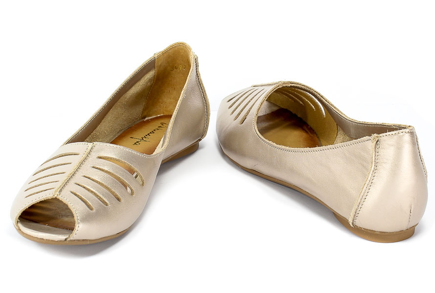 Baleriny Letnie Maciejka 03497-25/00-6 Złoto