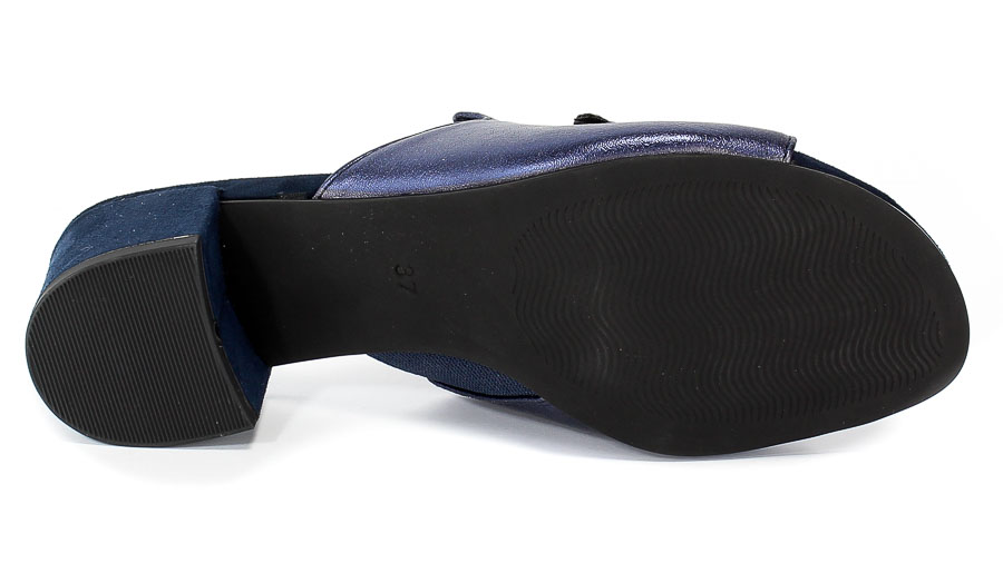 Klapki Marco Tozzi 2-27209-22 844 Navy Met.Comb