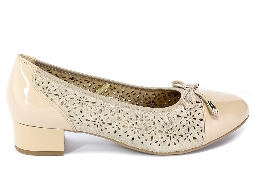Czółenka Letnie Caprice 9-22501-22 408 Beige Comb
