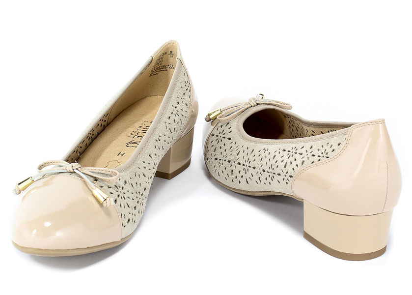 Czółenka Letnie Caprice 9-22501-22 408 Beige Comb