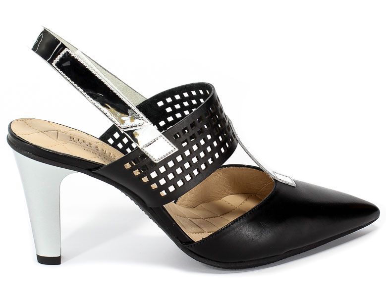 Sandały Hispanitas Hv98936 Soho-V9 Black Mirror Flock Silver