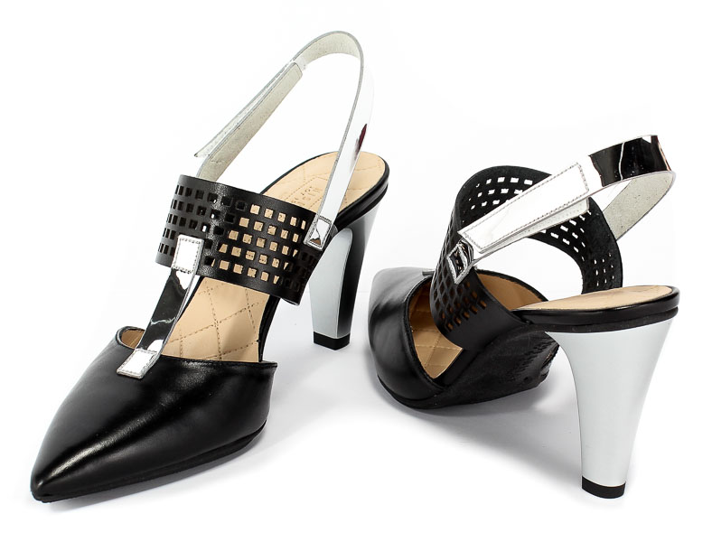 Sandały Hispanitas Hv98936 Soho-V9 Black Mirror Flock Silver