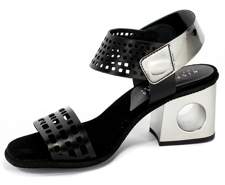 Sandały Hispanitas Mhv98749 Vachetta-V9 Black Mirror Flock Acero