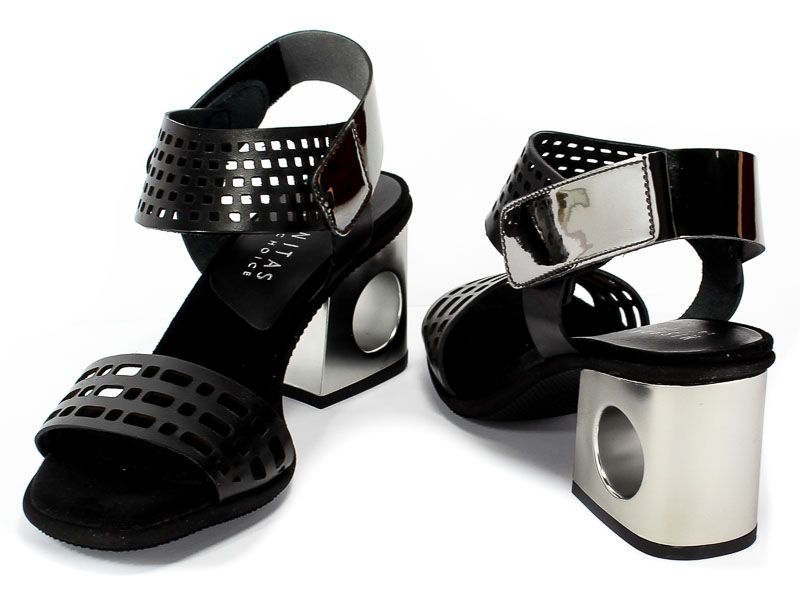 Sandały Hispanitas Mhv98749 Vachetta-V9 Black Mirror Flock Acero