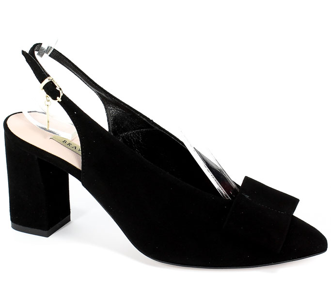 Sandały Bravo Moda 1731 Czarny Zamsz