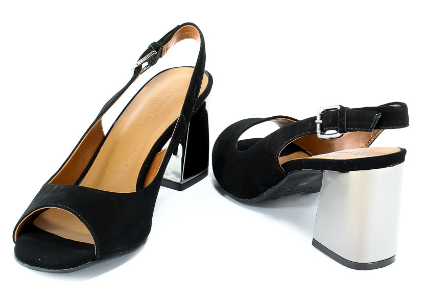 Sandały Loretta Vitale 8000-03 Nobuck Preto