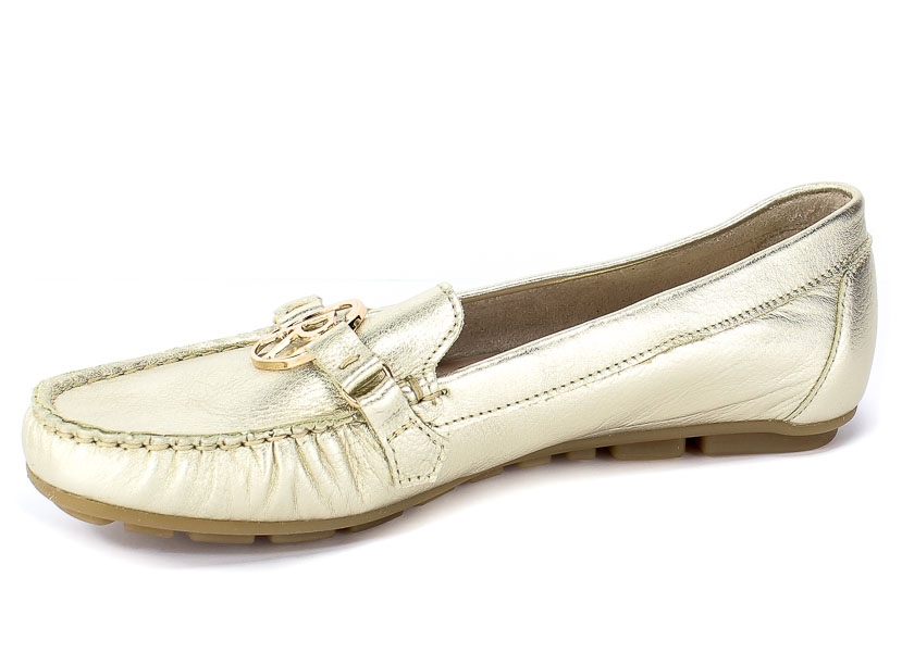 Mokasyny Carinii B4433-L90-000-000-C85 Złoty