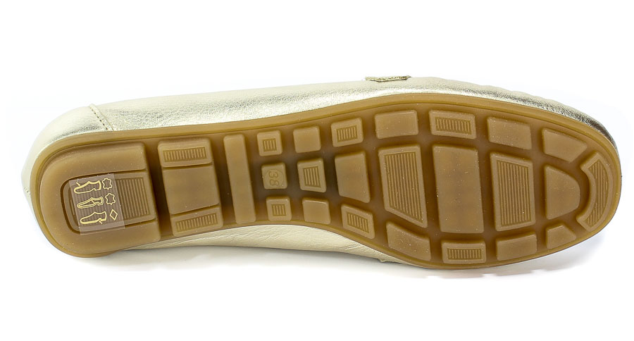 Mokasyny Carinii B4433-L90-000-000-C85 Złoty