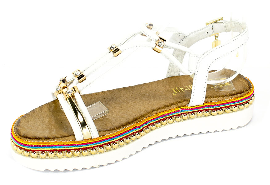 Sandały Carinii B5062-L46-000-000-986 Biały