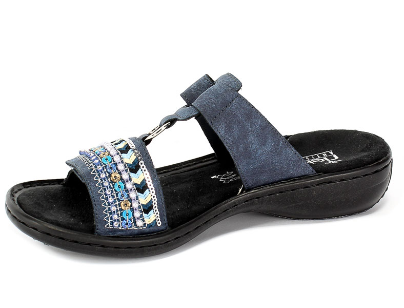 Klapki Rieker 608P6-14 Blue