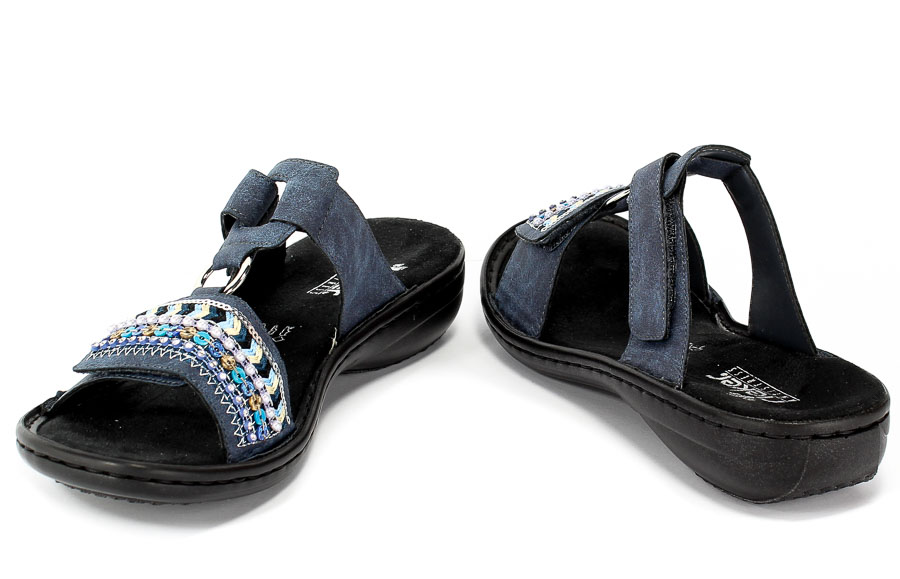 Klapki Rieker 608P6-14 Blue